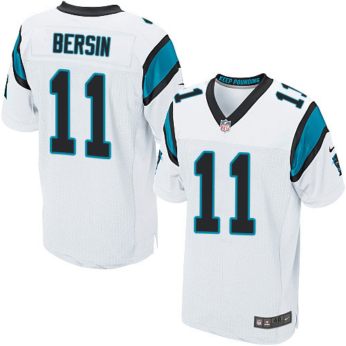 Men's Elite Brenton Bersin Nike Jersey White Road - #11 NFL Carolina Panthers